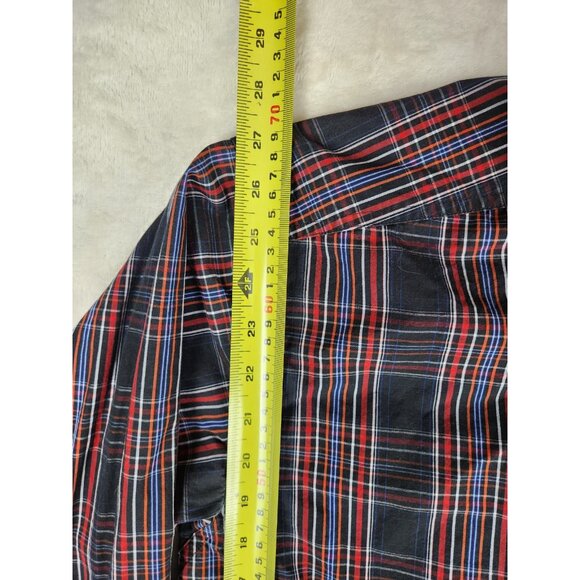 Ariat Men's Pro Series Long Sleeve Shirt Medium Multi Color Plaid Blue Red - Picture 12 of 14